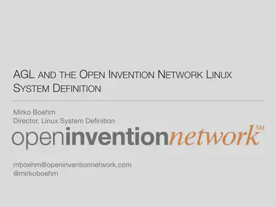 AGL and the Open Invention Network Linux System Definition