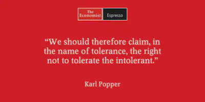 Claim the right not to tolerate the intolerant